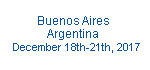 Buenos Aires 18-21 Dec 2017